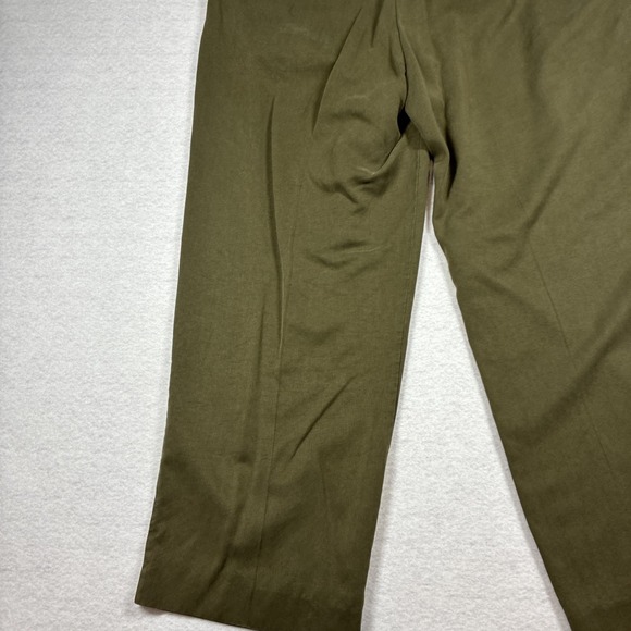 Tommy Bahama Men's Silk Pleated Dress Pants 36x27 Khaki Green Relaxed Fit - Picture 8 of 14